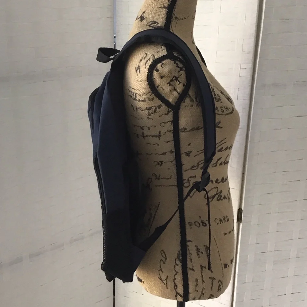 Stylish Navy Backpack with Star hand painted Design.